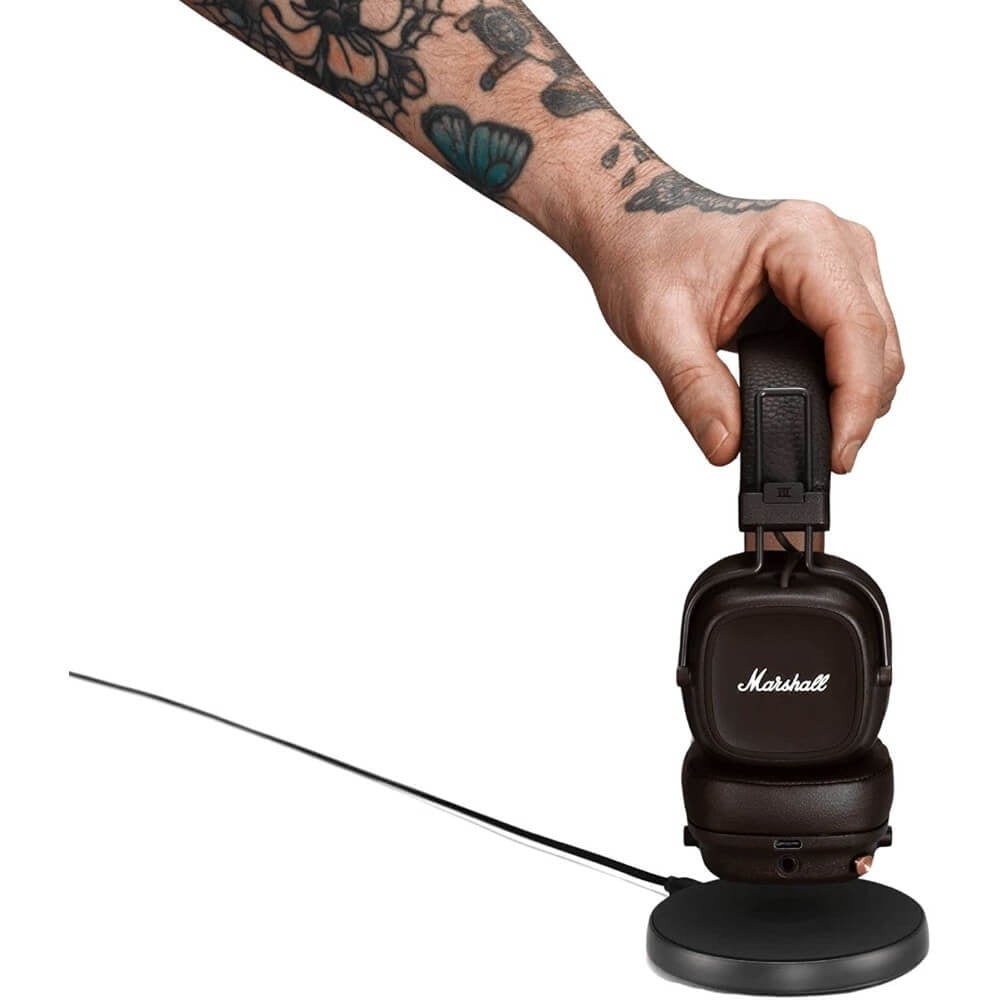 Marshall MAJOR4BTBRW Major IV On-Ear Bluetooth Headphones – Brown
