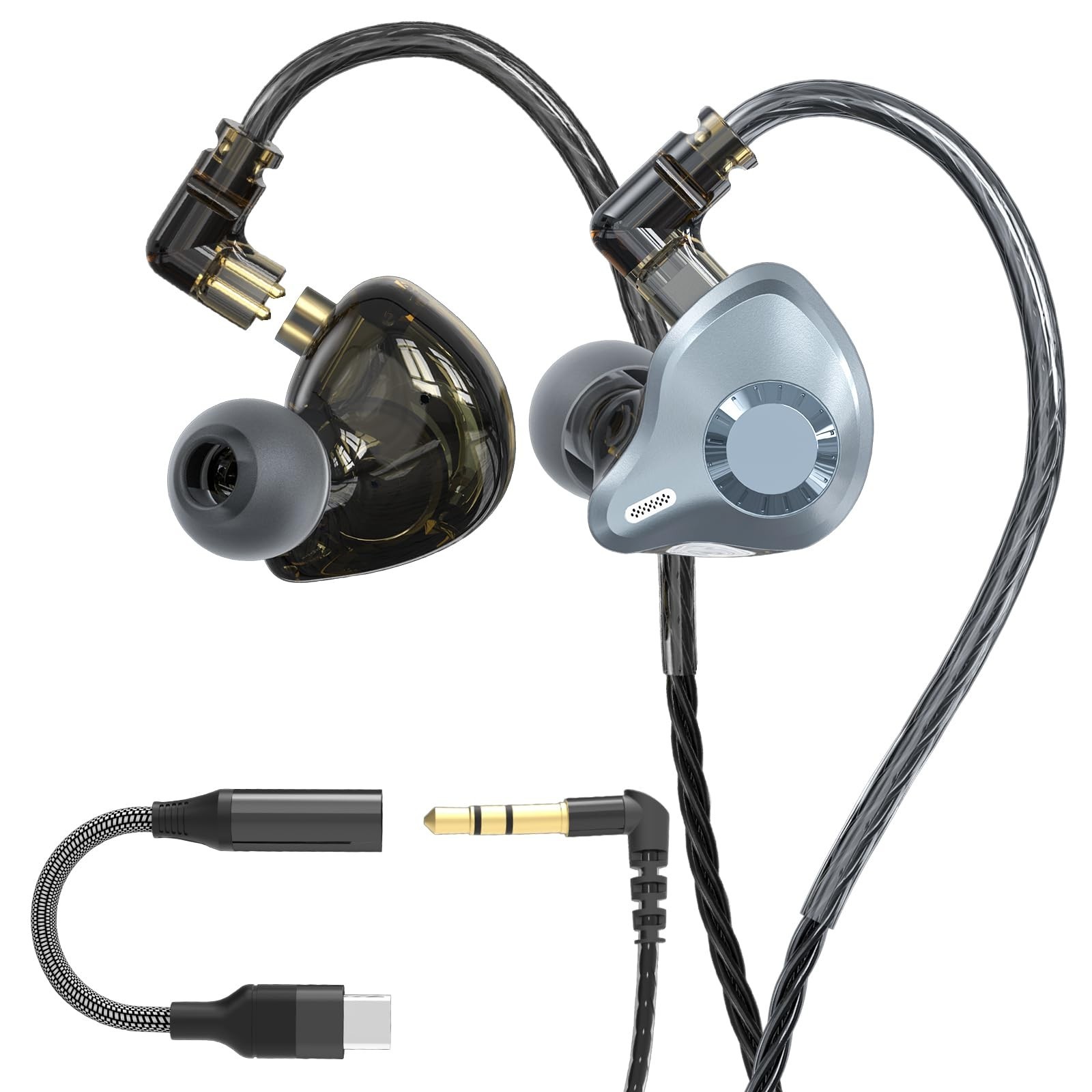 HiFi In-Ear Monitor Headphones, Wired Earbuds with Deep Bass, Sound Isolation, U