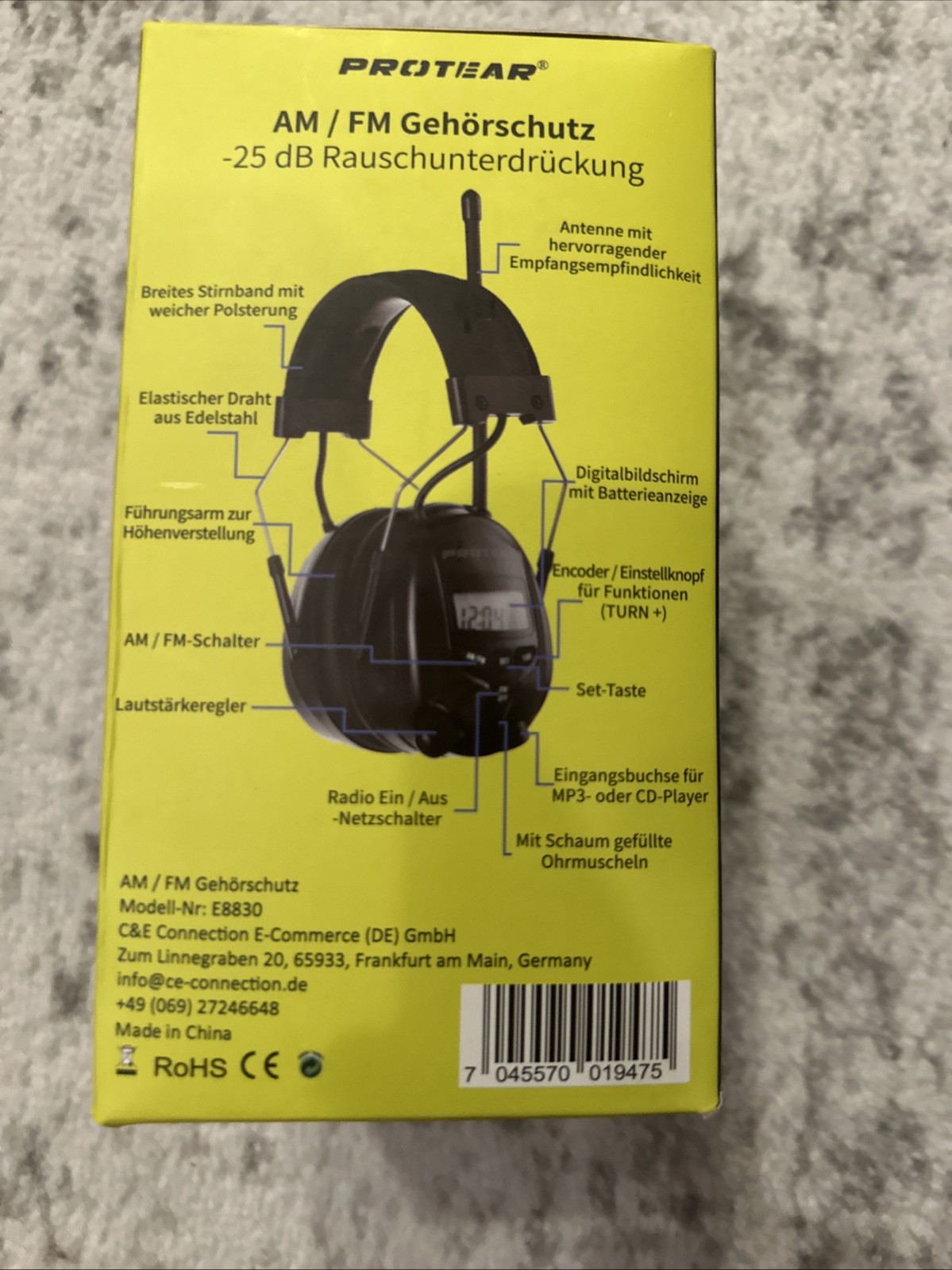 PROTEAR AM FM Hearing Protector, Ear Protection for Mowing, Assorted Colors