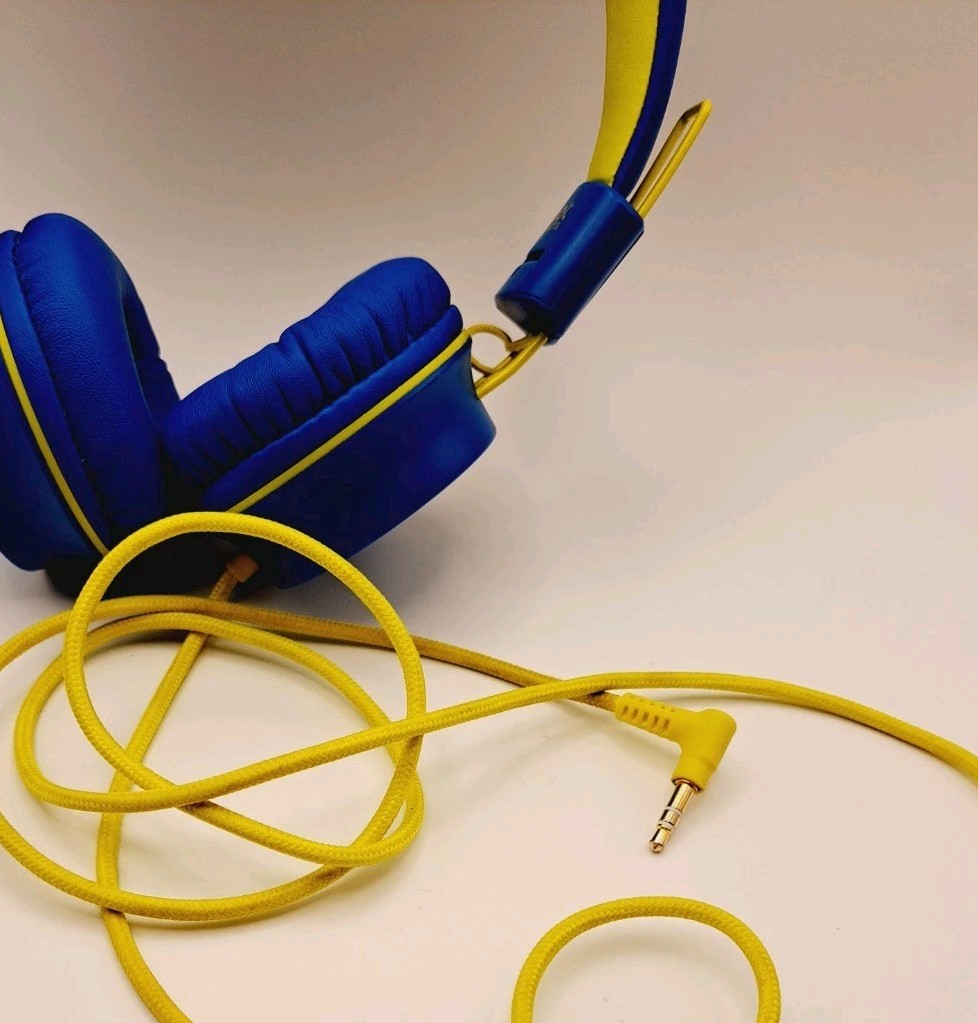 Headphones Noot Products Kids K33 Foldable Stereo Tangle-Free Electric Blue