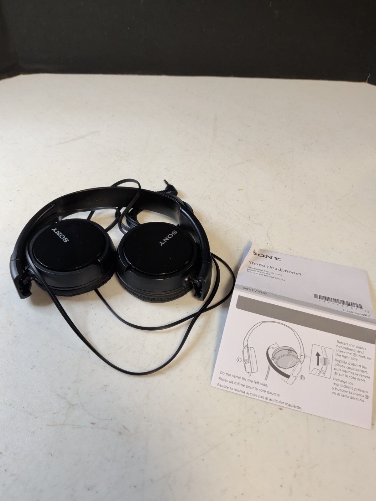 Sony MDR-ZX110 Stereo Monitor Over-Head Headphones Black MDRZX110 New