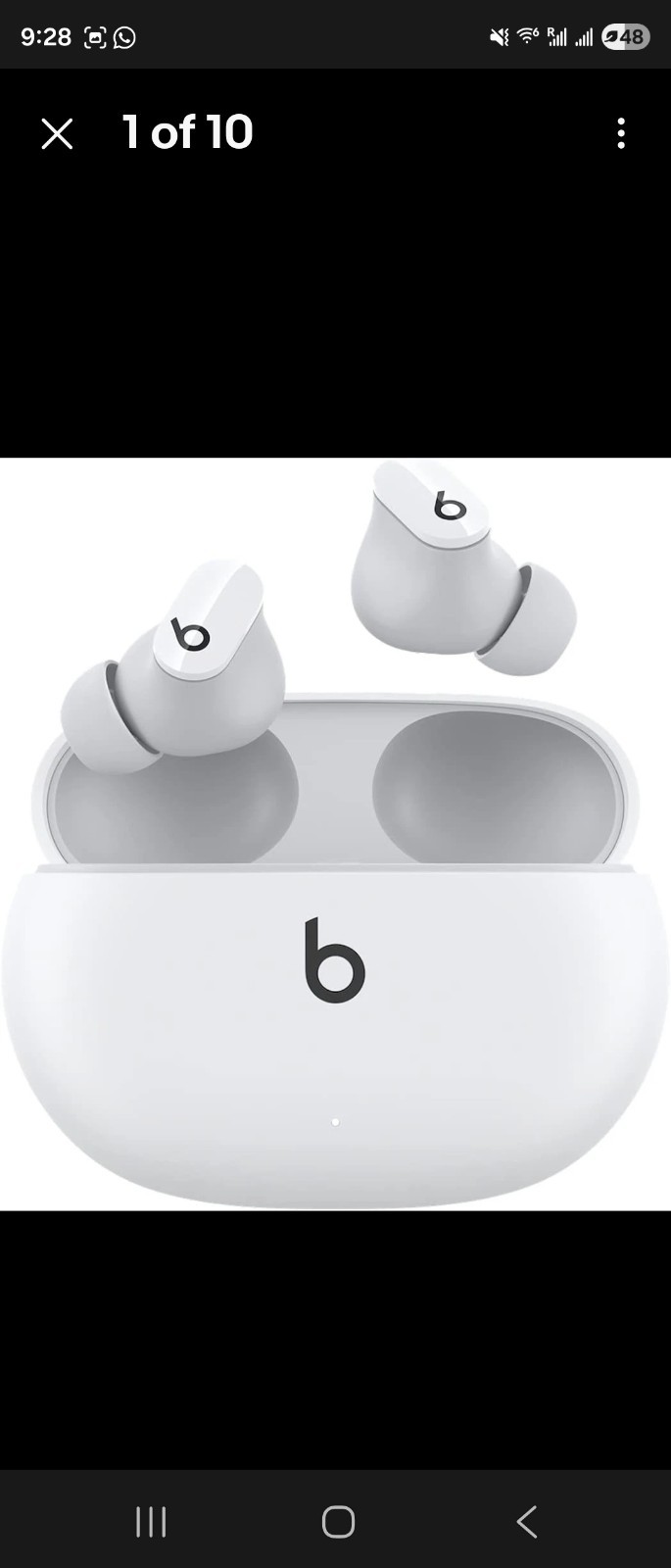 Beats Studio Buds True Wireless Noise Cancelling Earbuds Bluetooth White, sealed