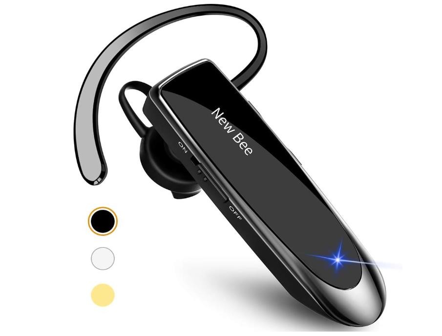 New bee Bluetooth Earpiece V5.0 Wireless Handsfree Headset with Microphone 2…