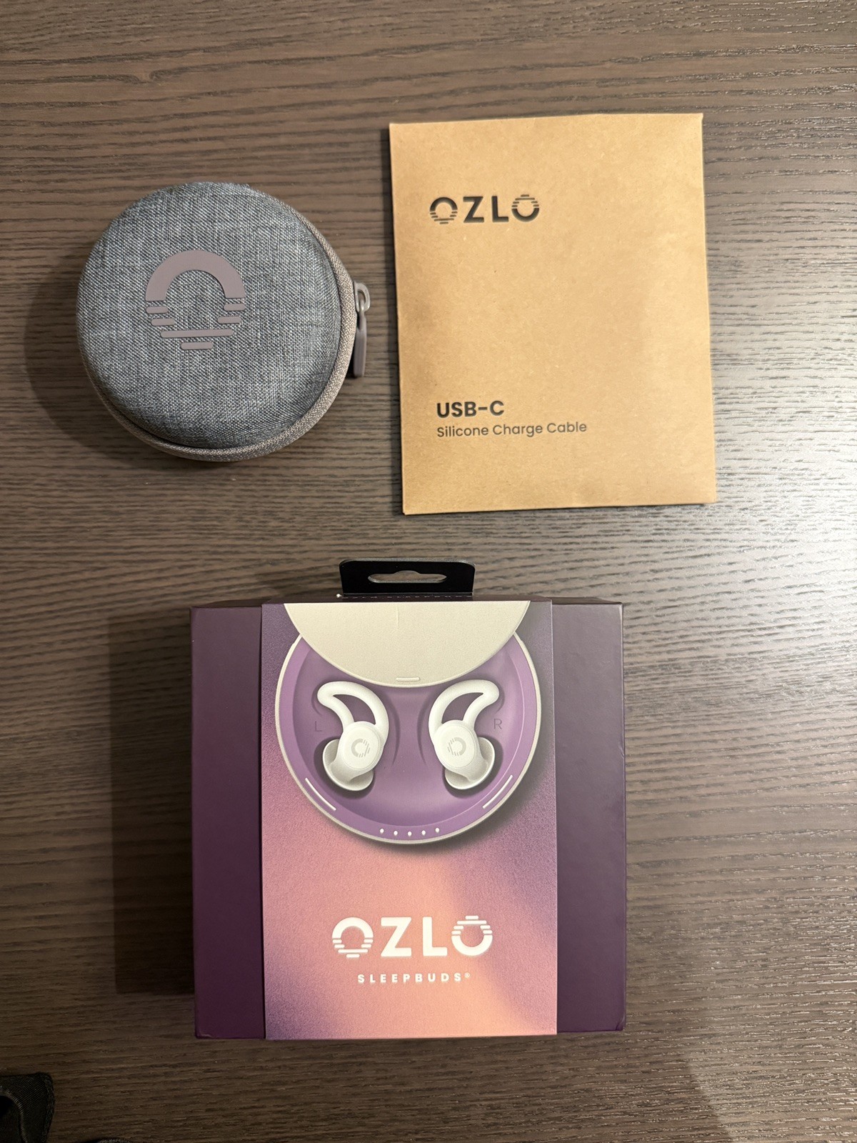 NEW Ozlo Sleepbuds Snore-Blocking Earbuds for Deep Sleep + Charging Cable & Case