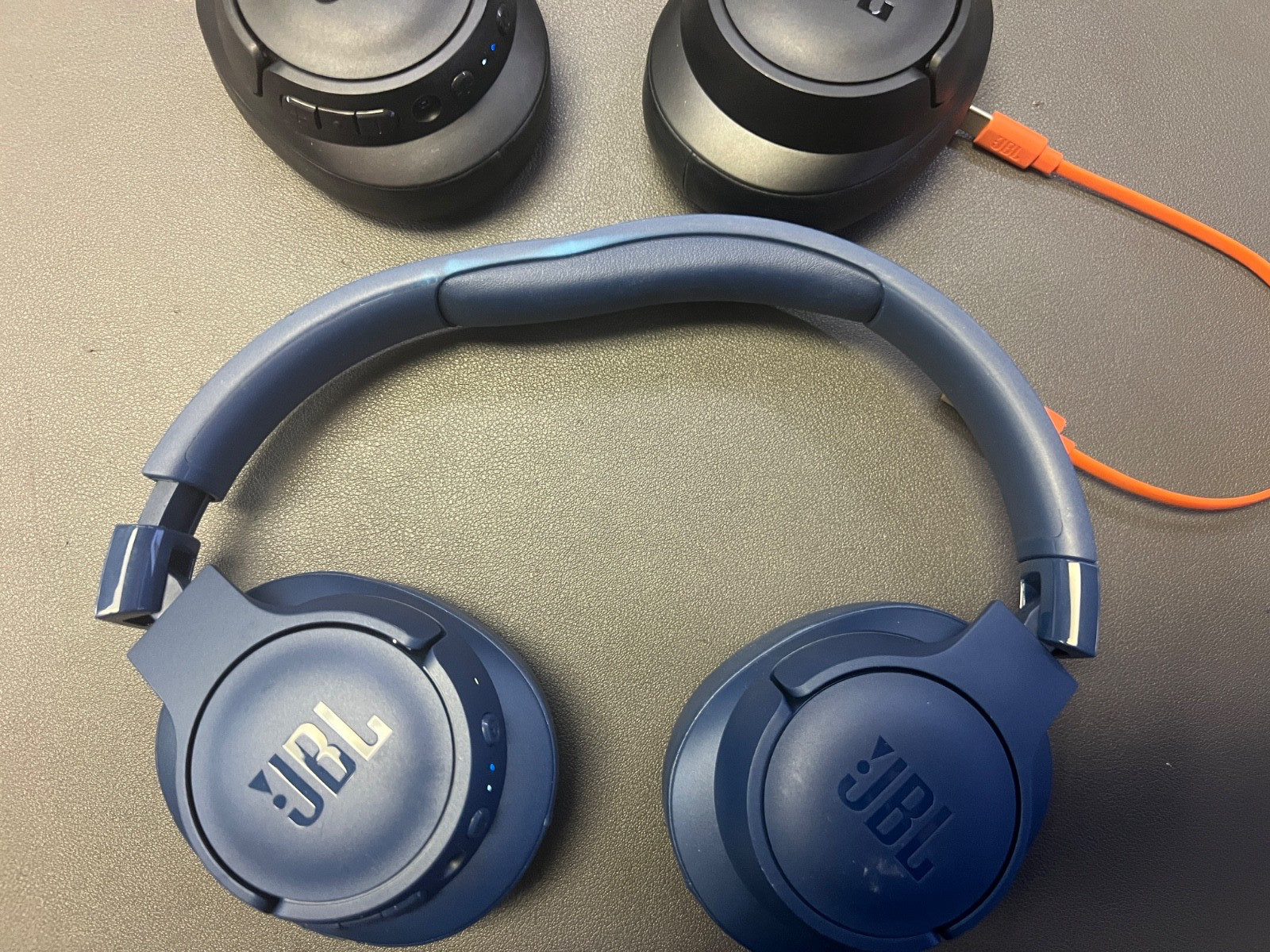 JBL Tune760NC LOT OF 2 -BLUE & BLACK Active NC Bluetooth Headphones