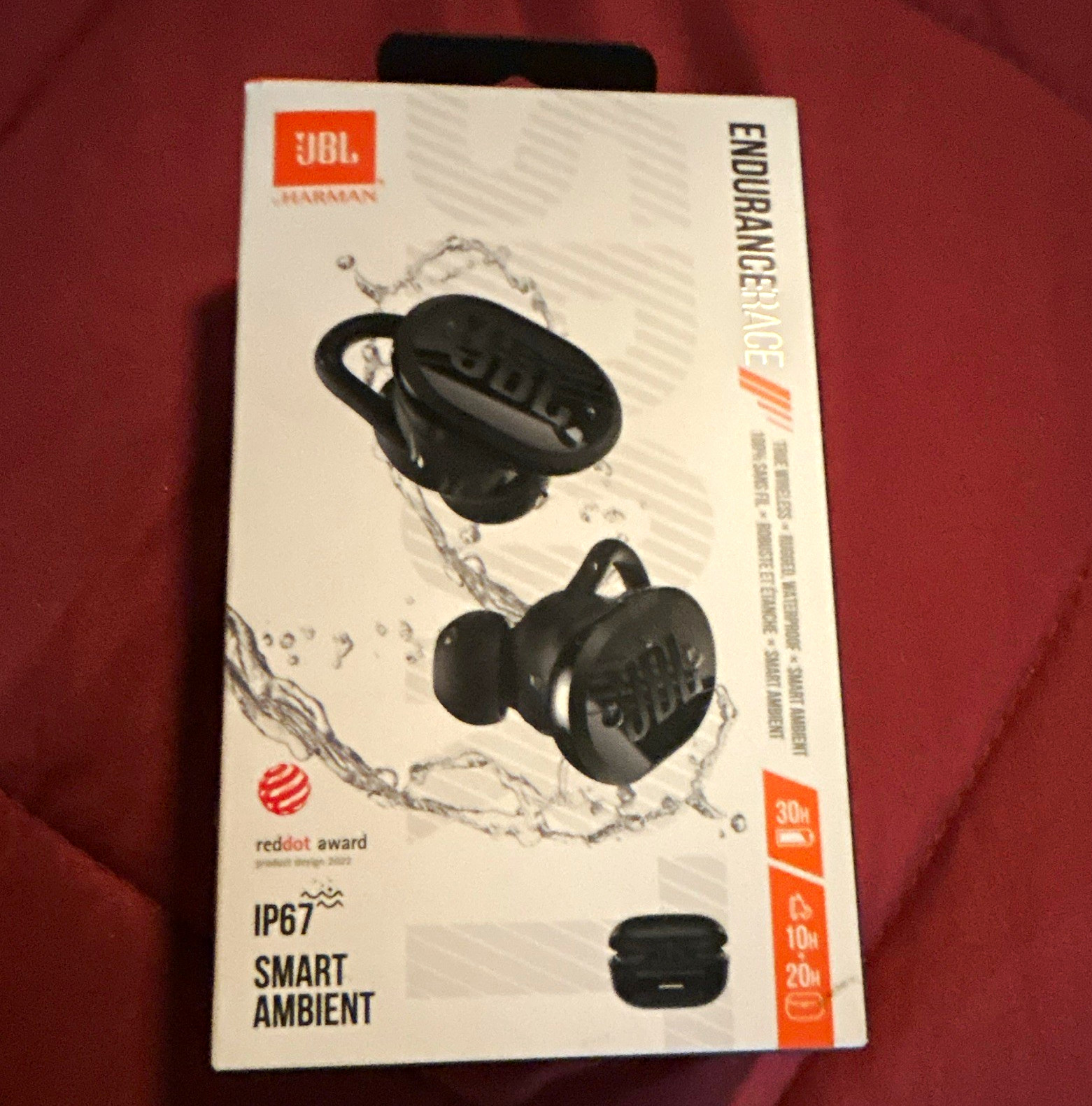 JBL Endurance Race True Wireless Bluetooth In-Ear Earbuds IP67 Smart Ambient