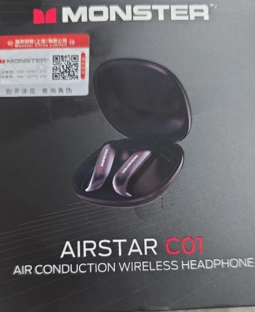Monster Airstar C01 In-Ear Earbuds Bluetooth Wireless Built-In Mic Black