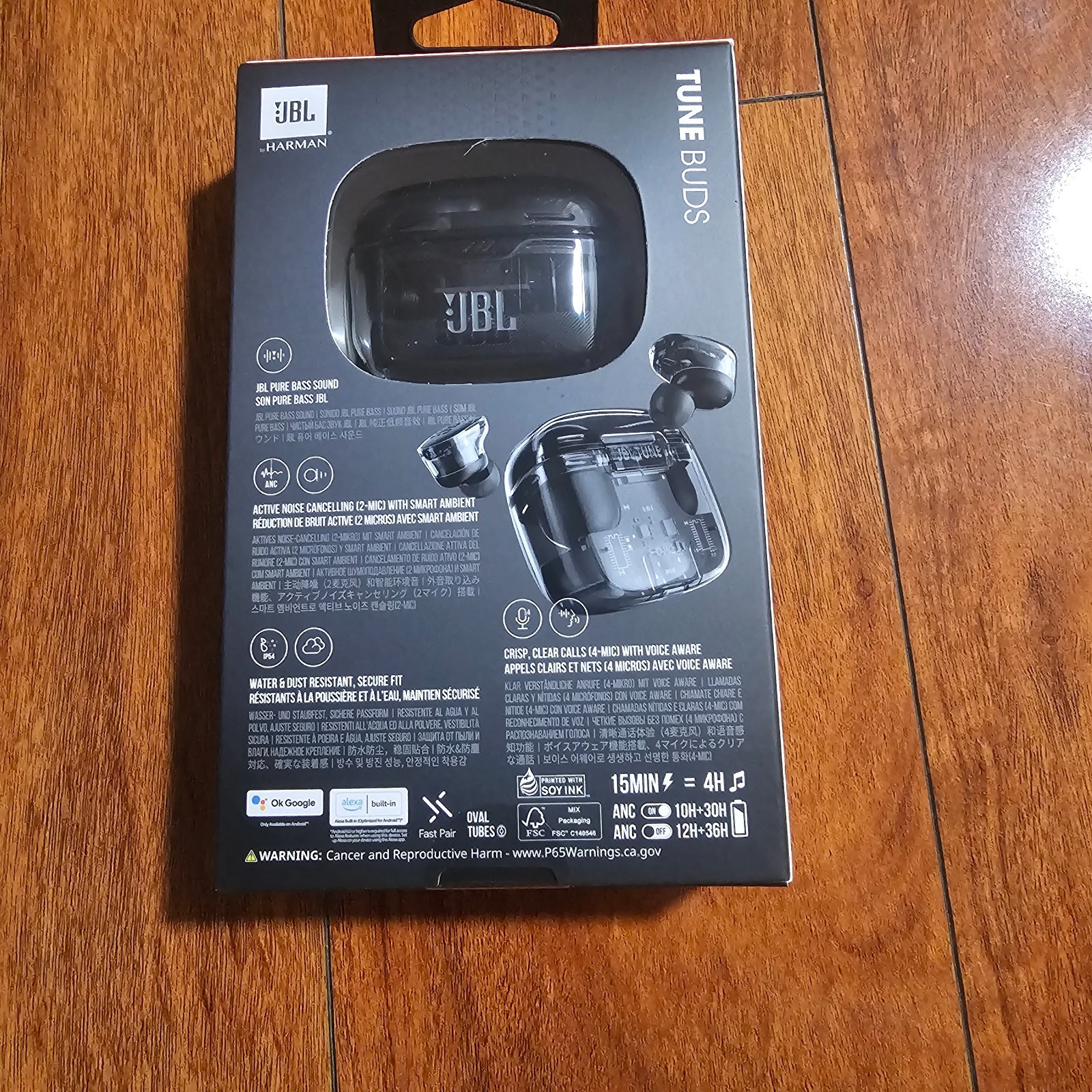 JBL Tune Buds Ghost Edition – Black Ghost JBLTBUDSGBLKAM