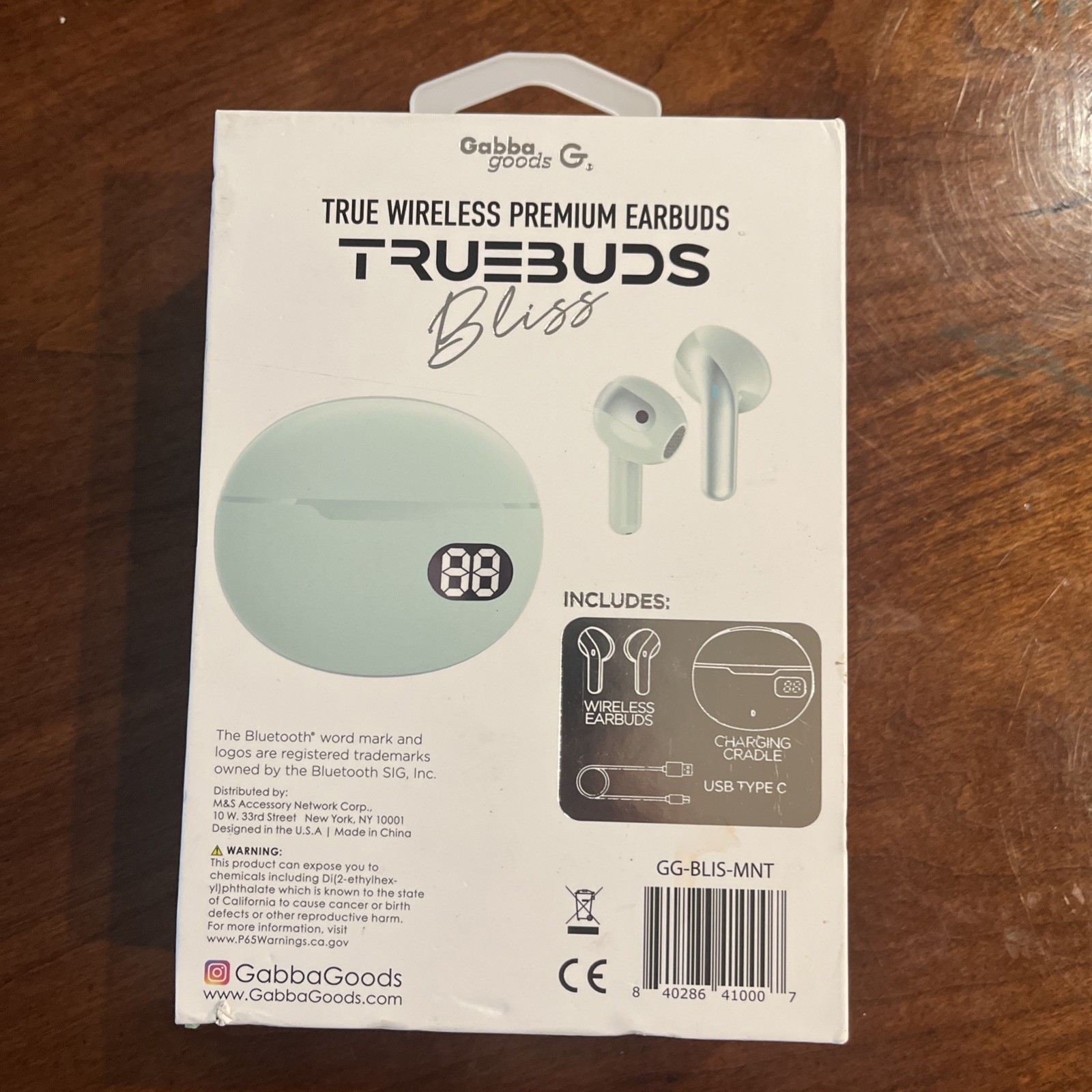 Wireless Earbuds Bluetooth 5.4 in-Ear Headphones LED Power Display 12H Battery