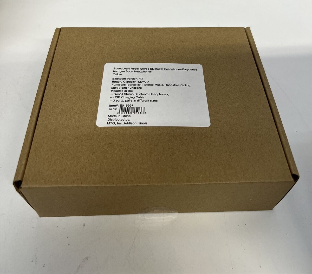 Box of 10 SoundLogic Recoil Bluetooth Headphones Earphones Nextgen Sport Yellow