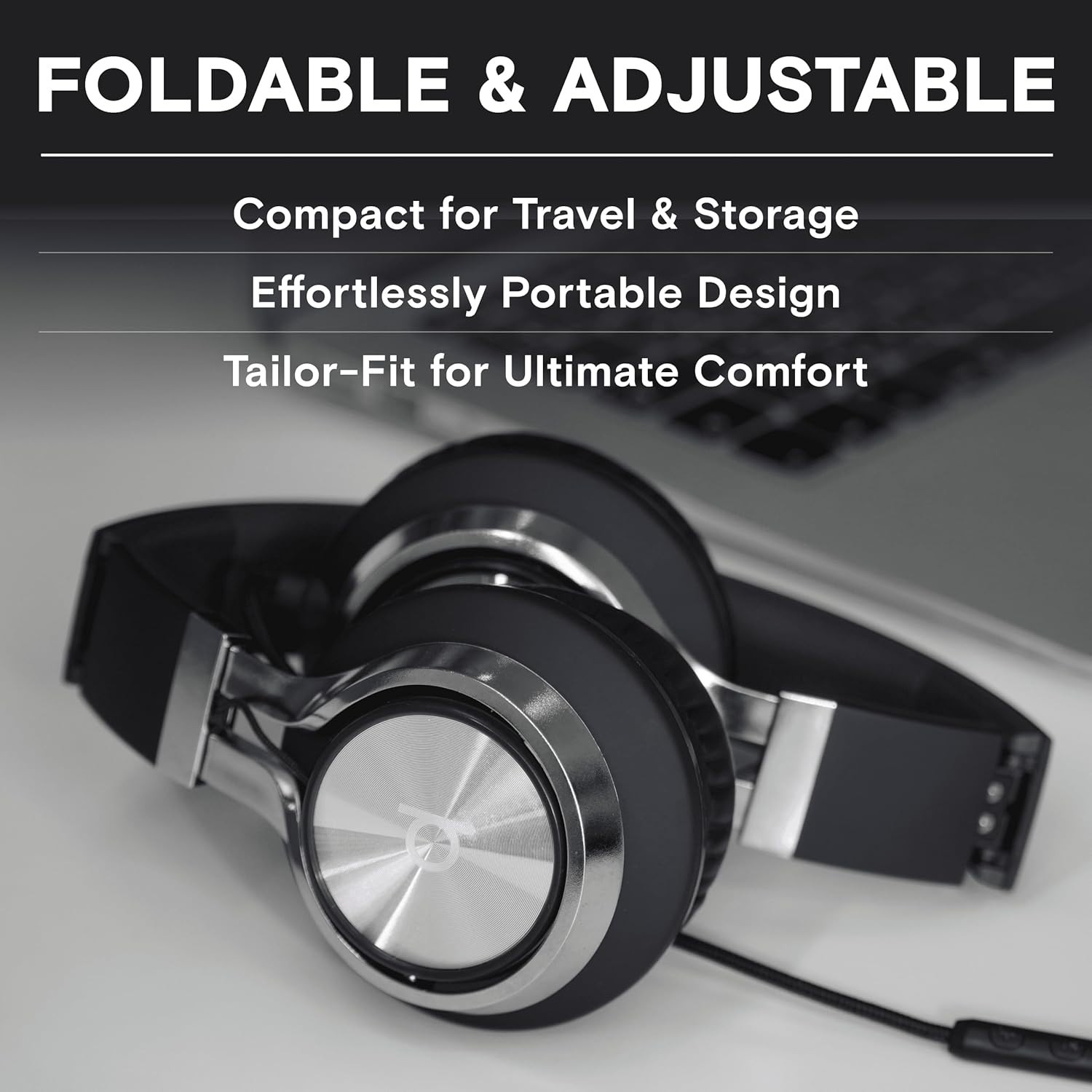 CL750 On-Ear Headphones – Lightweight, Foldable Design with Mic & Volume Control