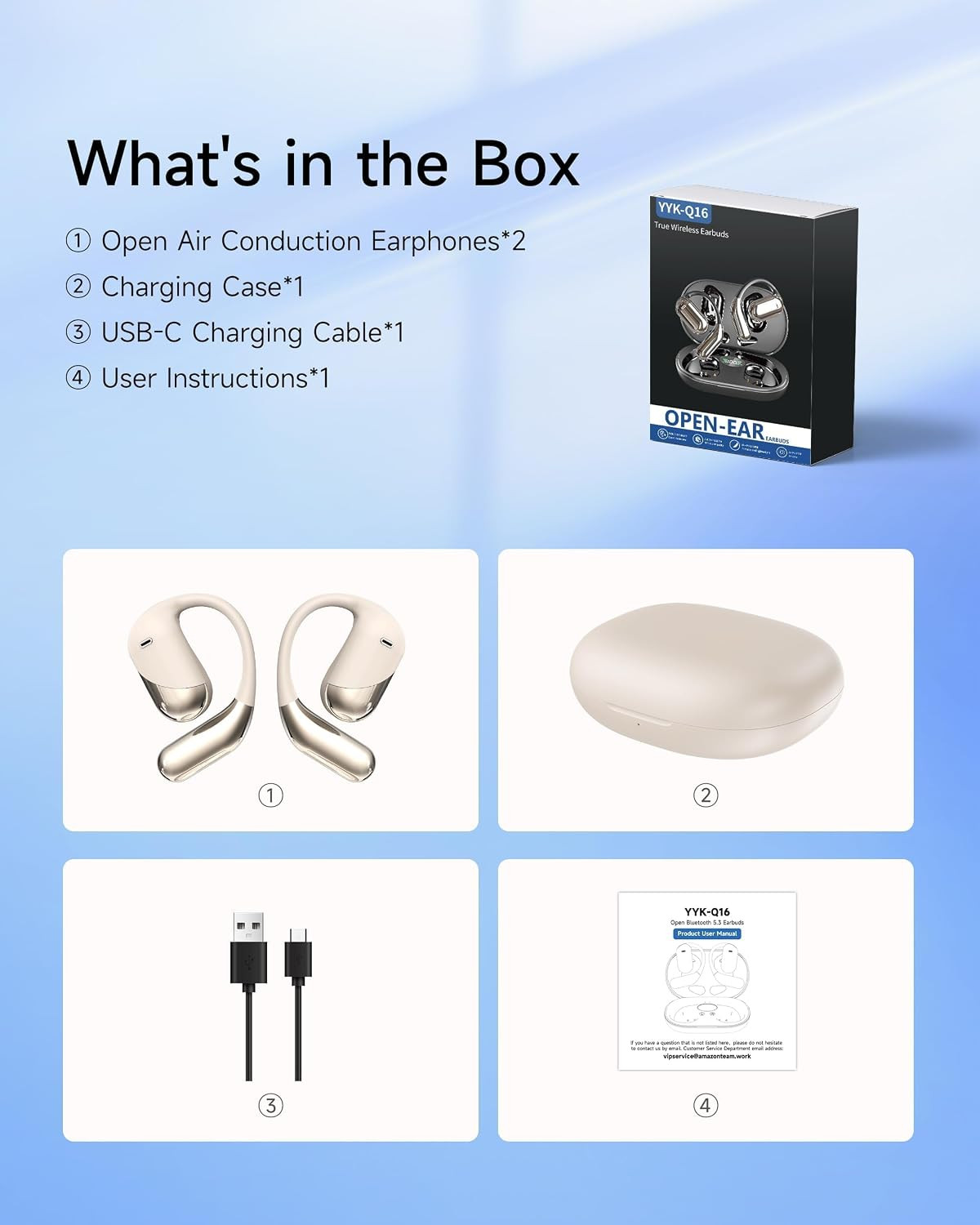 Ultra Open Ear Headphones, over Ear Bluetooth Bone Conduction Earbuds | Bluetoot
