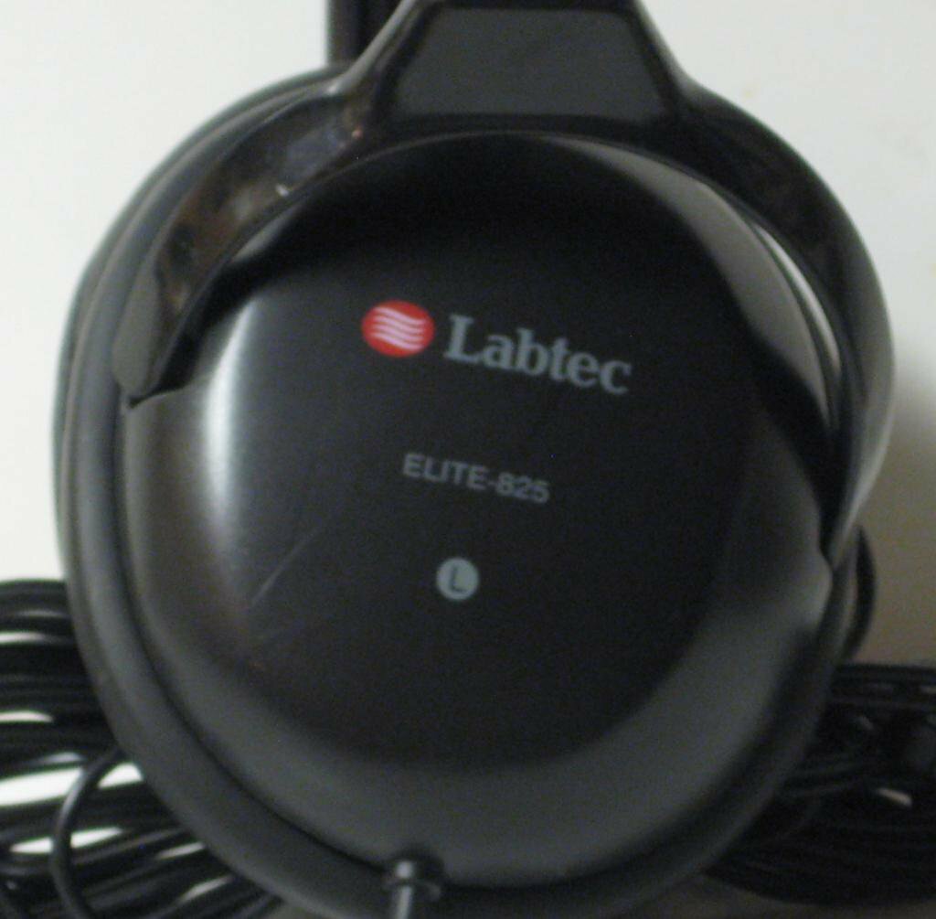 Labtec Elite-825 Stereo Heaphones – Black – Elite 825 – EUC