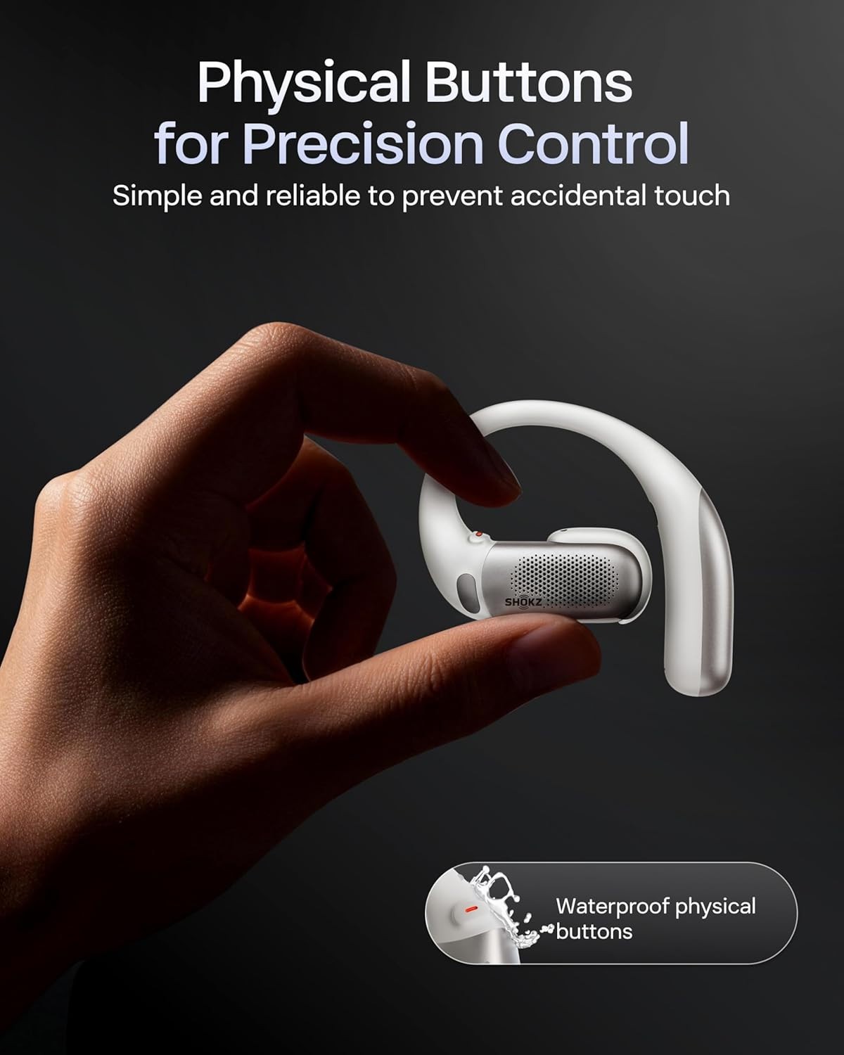 SHOKZ OpenFit Pro Open-Ear Earbuds Dolby Atmos 50H IP55 White