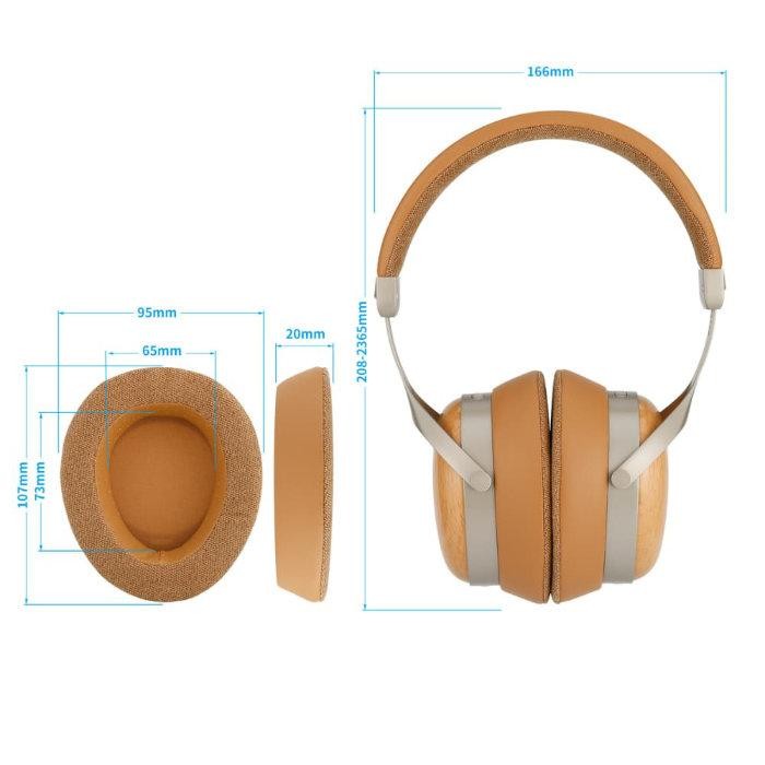 SIVGA SV021 Pro Beechwood Closed Back HiFi Headphones Wired 50mm OFC Cable