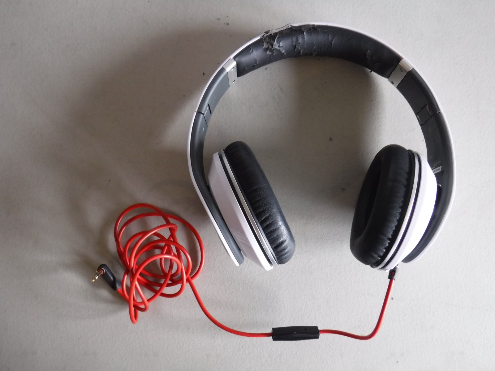 Monster Beats By Dr. Dre Studio Wired Headphones White Tested/Working