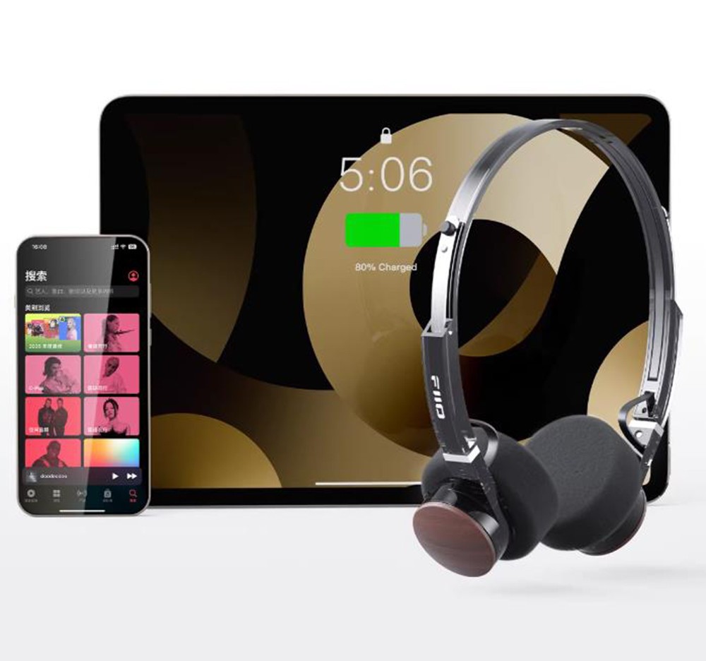 FiiO EH11 On-Ear Bluetooth Headphones with LDAC Hi-Res Audio 30H Battery