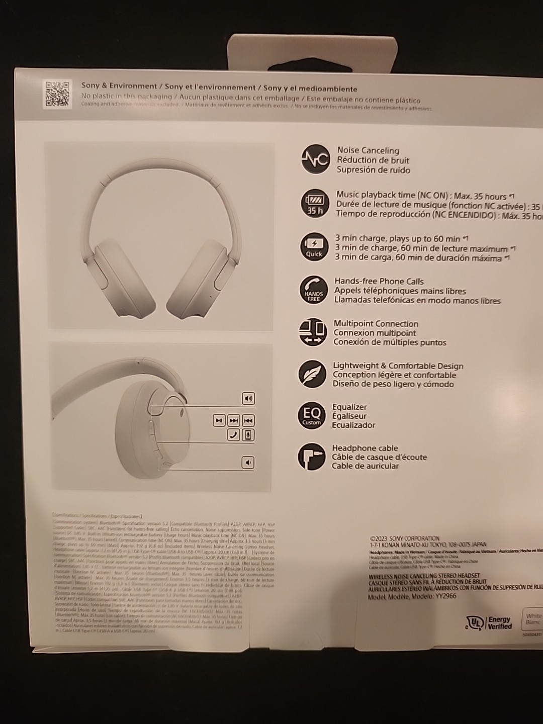 Sony WH-CH720N Noise Canceling Wireless Headphones – White