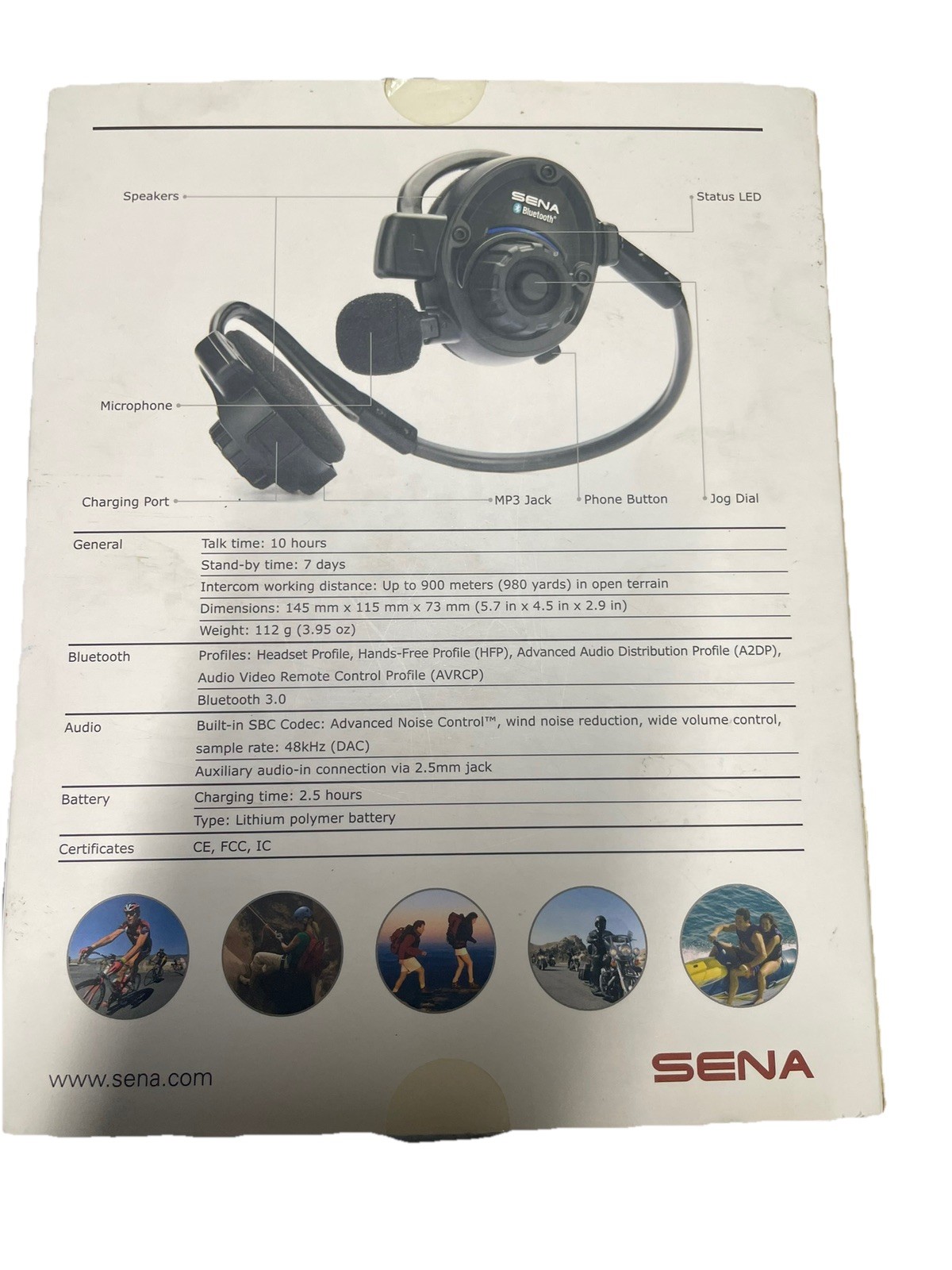 SENA SPH10 Handsfree Bluetooth Stereo Headset & Intercom