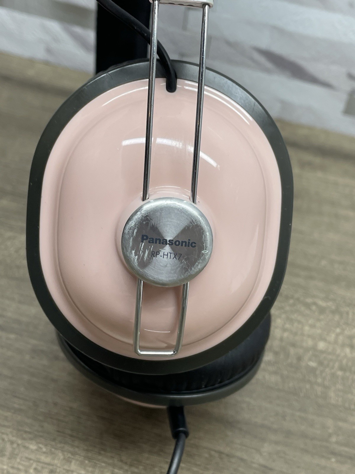 Panasonic RP-HTX7 Hermetically Sealed Headphones PINK Wired Tested Working -READ
