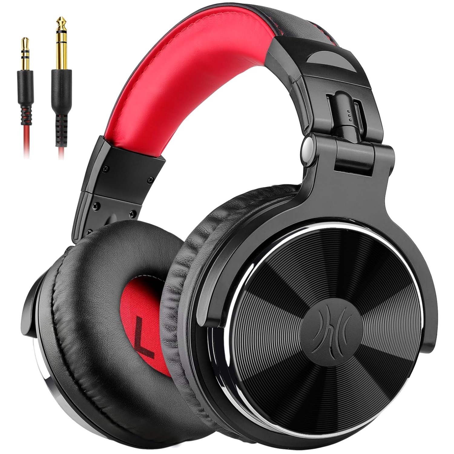Red Wired Headphones – DJ, Studio Monitoring, Podcasting