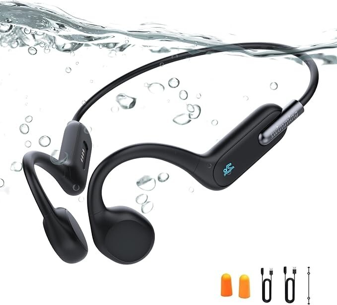 Bone Conduction Headphones, IPX8 Waterproof MP3 Swimming Headphones Underwater M