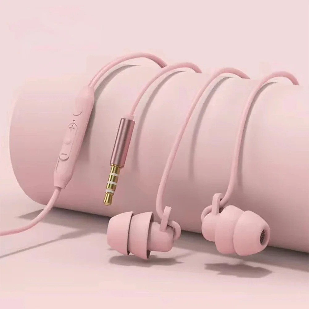 Silicone In-Ear Wired Earphones 3.5mm Type-C Headphones Handsfree With Mic & Con