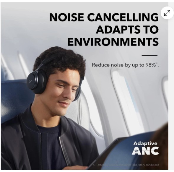 NEW Soundcore Space One Wireless Headphones 2X Stronger Voice Reduction 40H