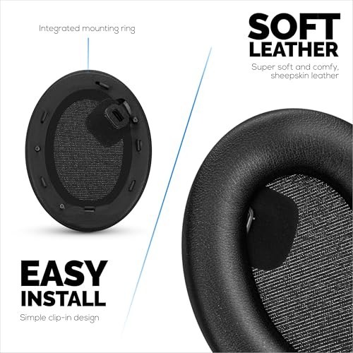 Soft Sheepskin Earpads for WH-1000XM4 Headphones | Real Leather, Memory Foam, Du