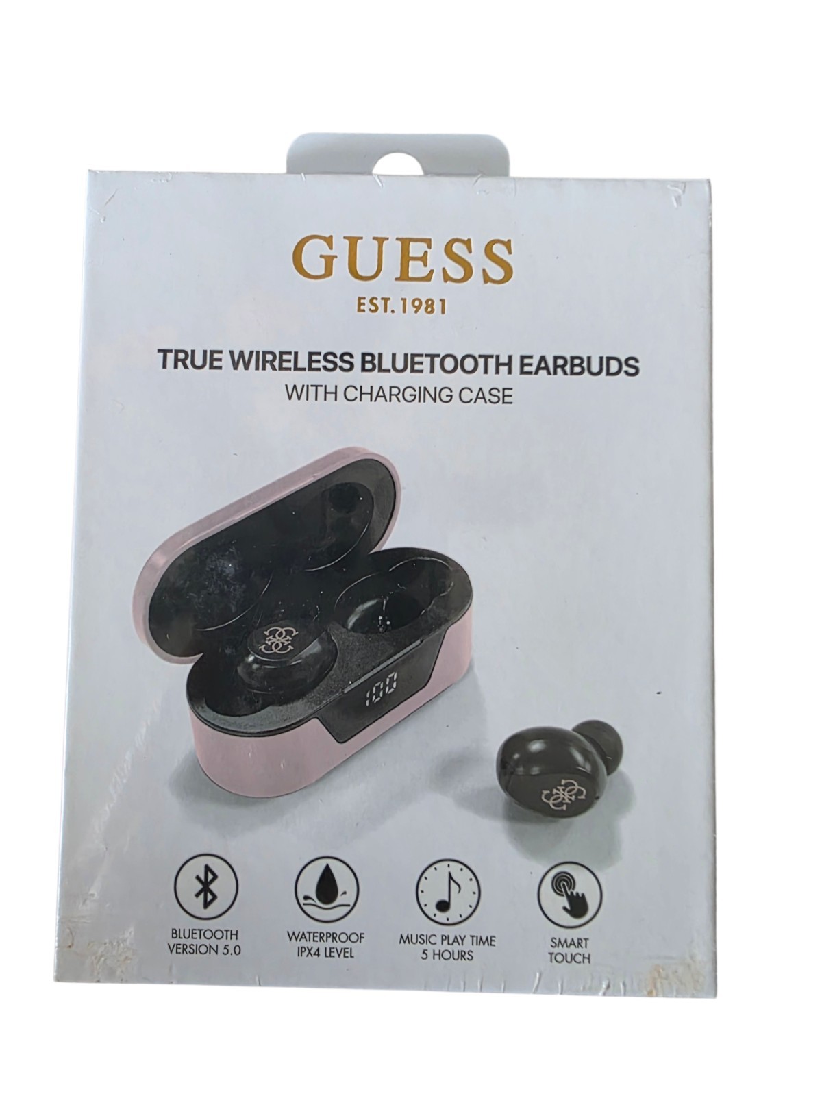 GUESS True Wireless Bluetooth In-Ear Earbuds USB-C Case Pink / Black GUTWST31EP