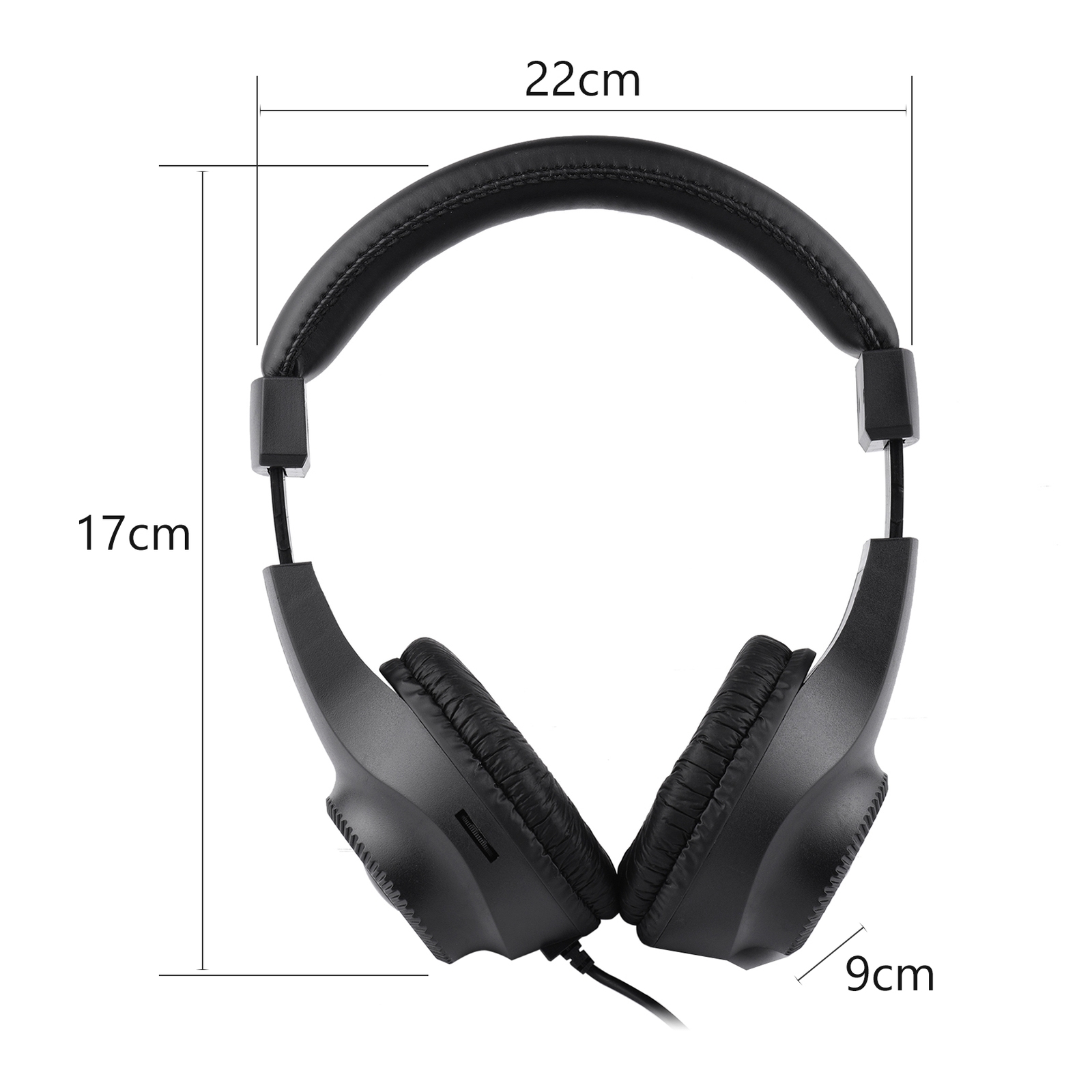 Wired Headset Self Adjusting Headband 6.5mm Single Jack Stereo Headphones Fo