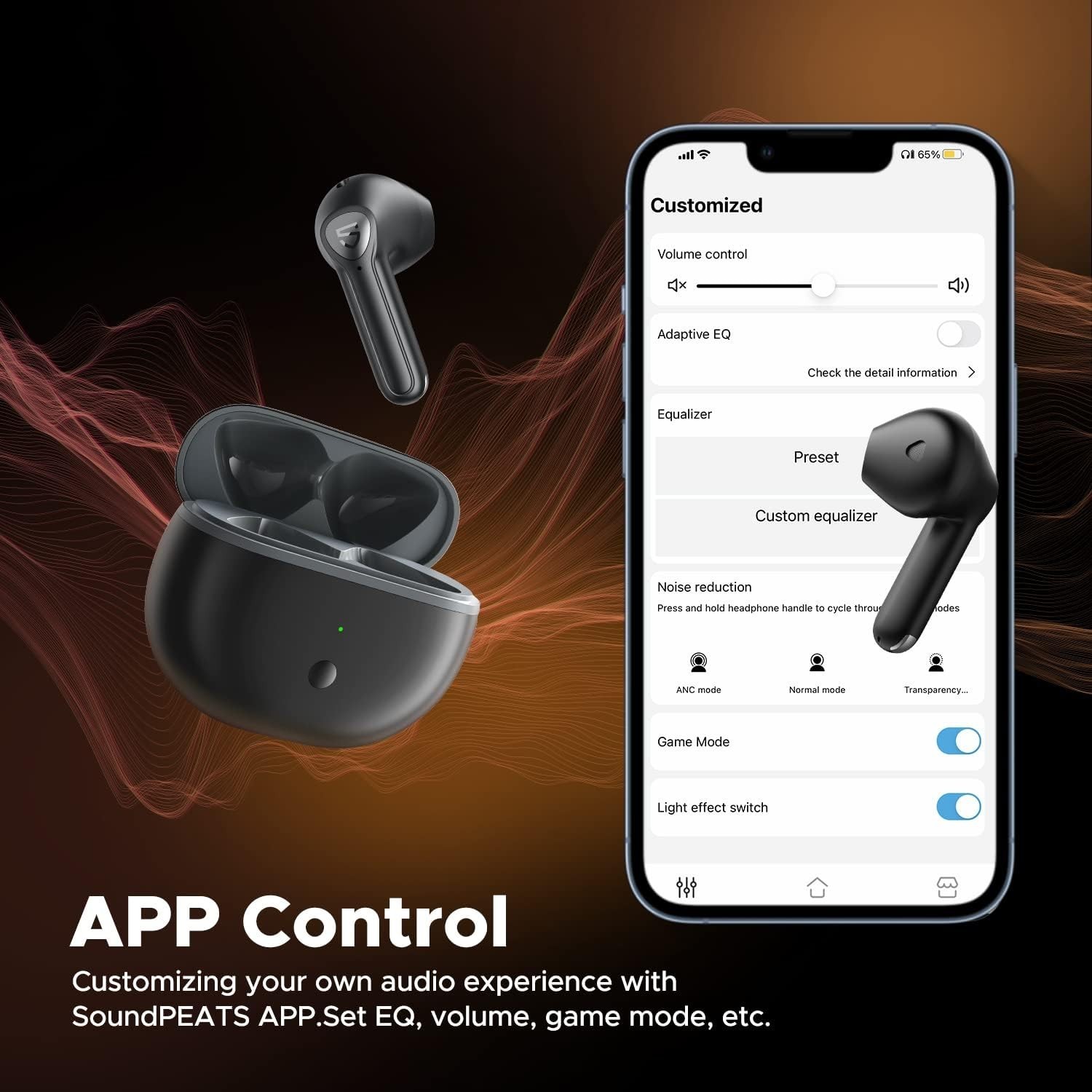? SOUNDPEATS Air3 Deluxe HS Hi‑Res LDAC Semi‑In‑Ear Earbuds 20H ENC – Black