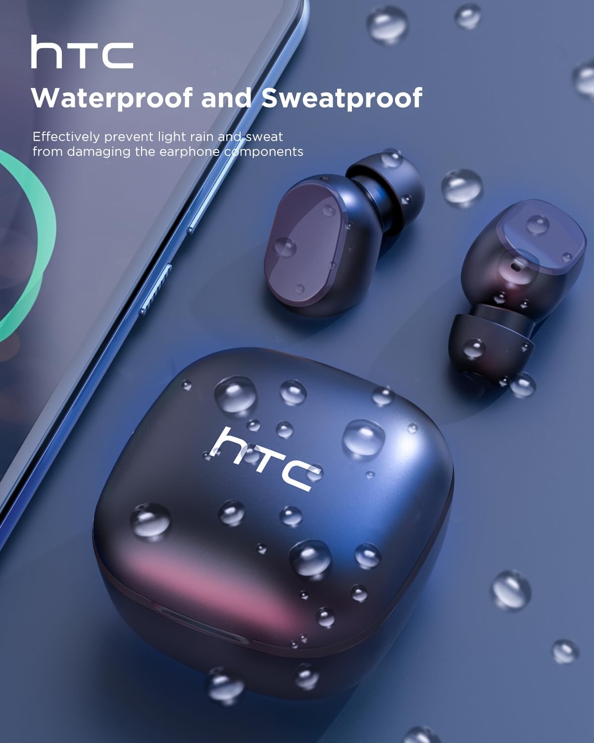 HTC True Wireless Earbuds 6 Bluetooth 5.3 in Ear Stereo Headphones Touch Control