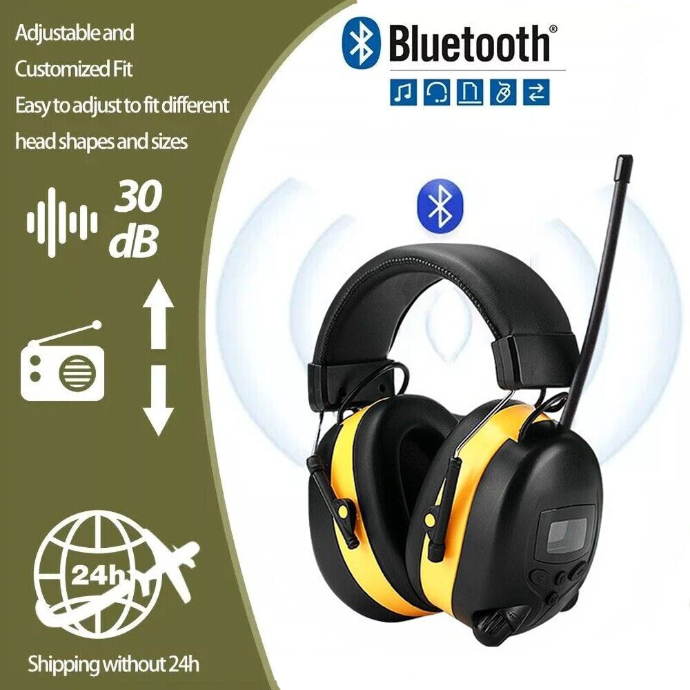 Bluetooth Hearing Protection Headphones With FM Digital Radio 30dB Noise level