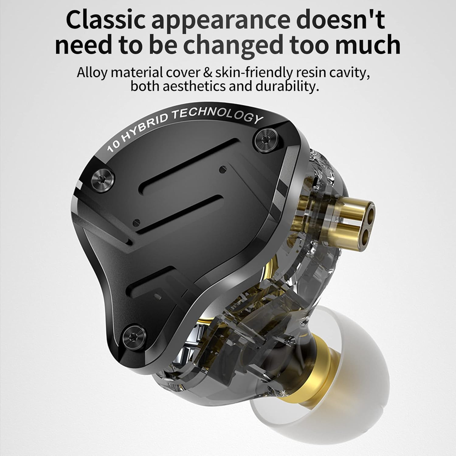 KZ ZS10 Pro X In-Ear Earphones, Upgraded 4BA 1DD with Mic, Audiophile Quality