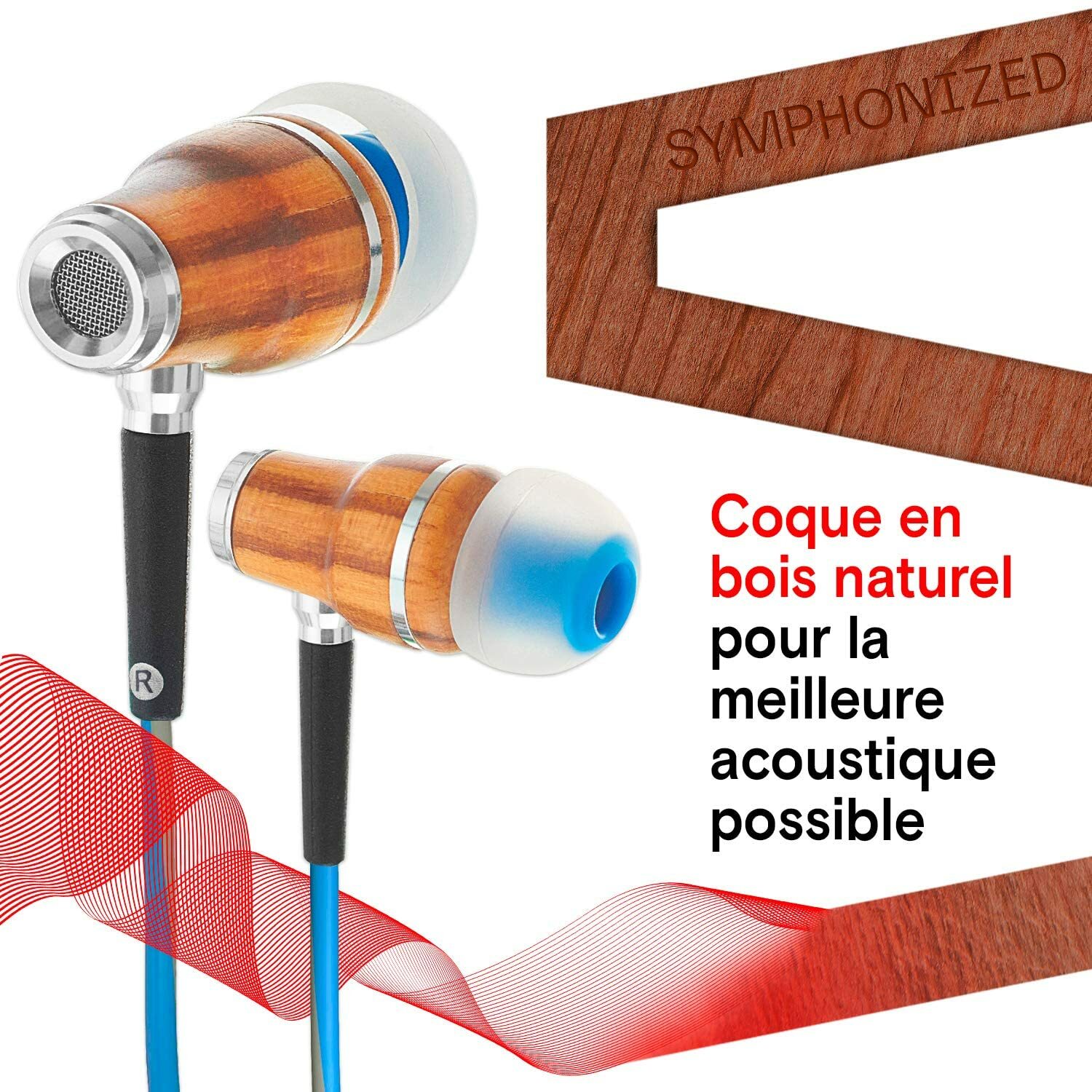 Symphonized NRG 3 In-Ear Wood Headphones Earbuds