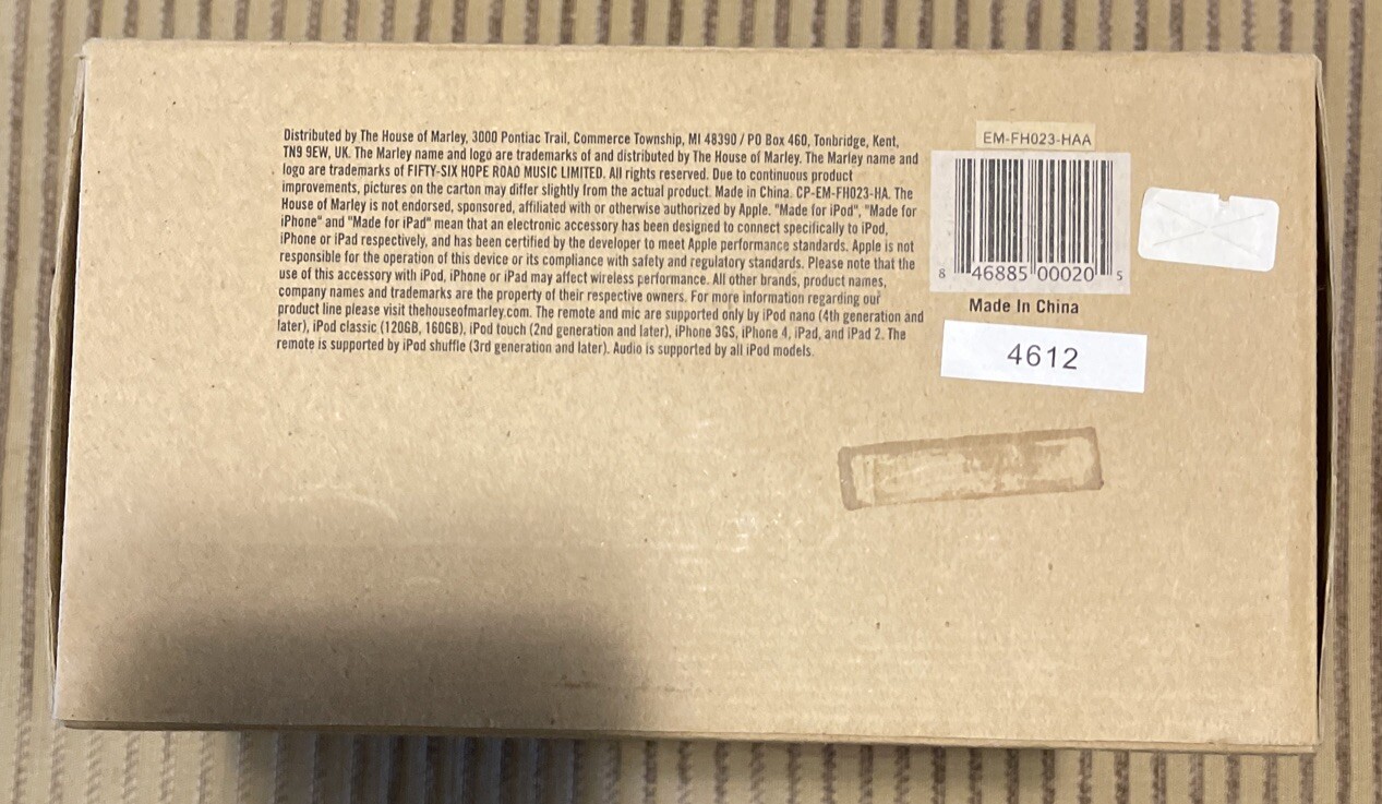 Brand New House of Marley Redemption Song On-Ear Wired Headphones. Original Box