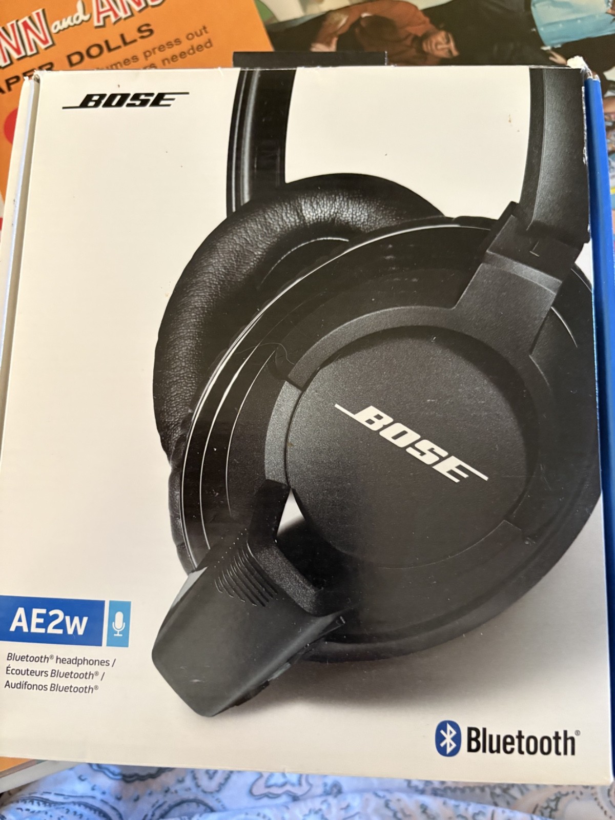 BOSE NOISE CANCELING OVER EAR HEADPHONE USED in BOX WIRELESS BLUETOOTH AE2w
