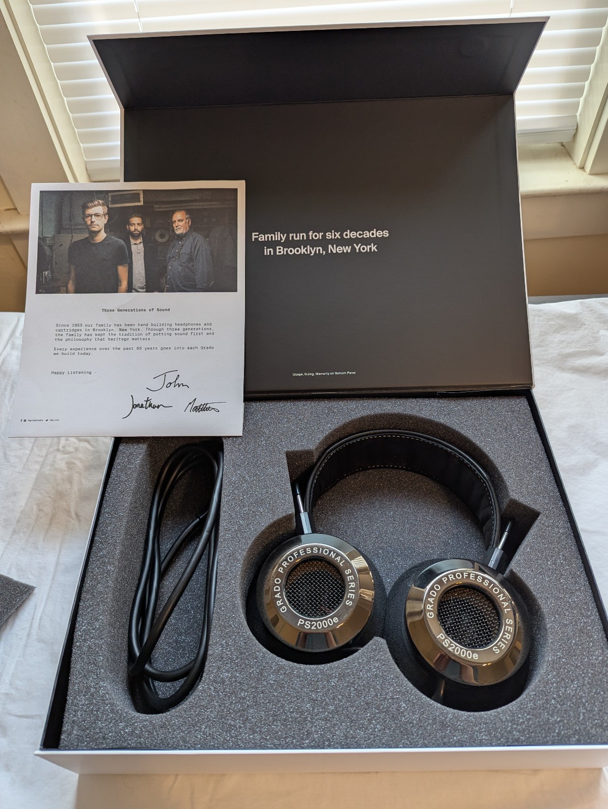 Grado Labs PS2000e Open Back Audiophile Headphones B-Stock