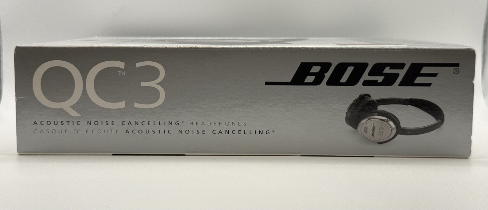 Bose QuietComfort 3 Silver Acoustic Noise Cancelling Over Ear Wired Headphones