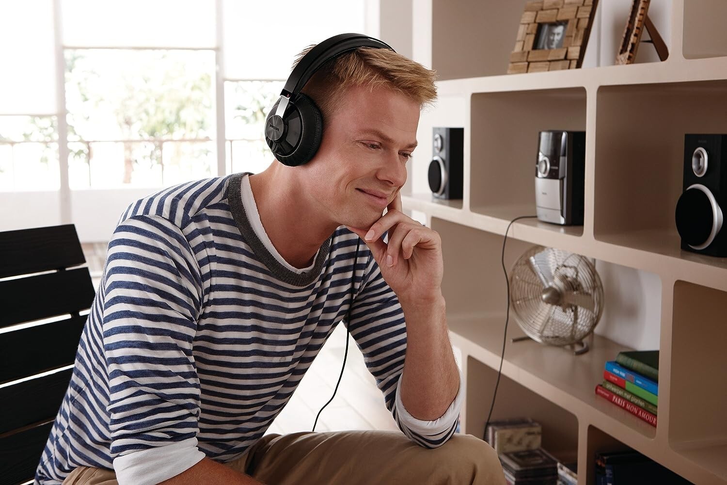 Philips SHP6000 Stereo Over The Ear Noise Cancelling Headphones – Black
