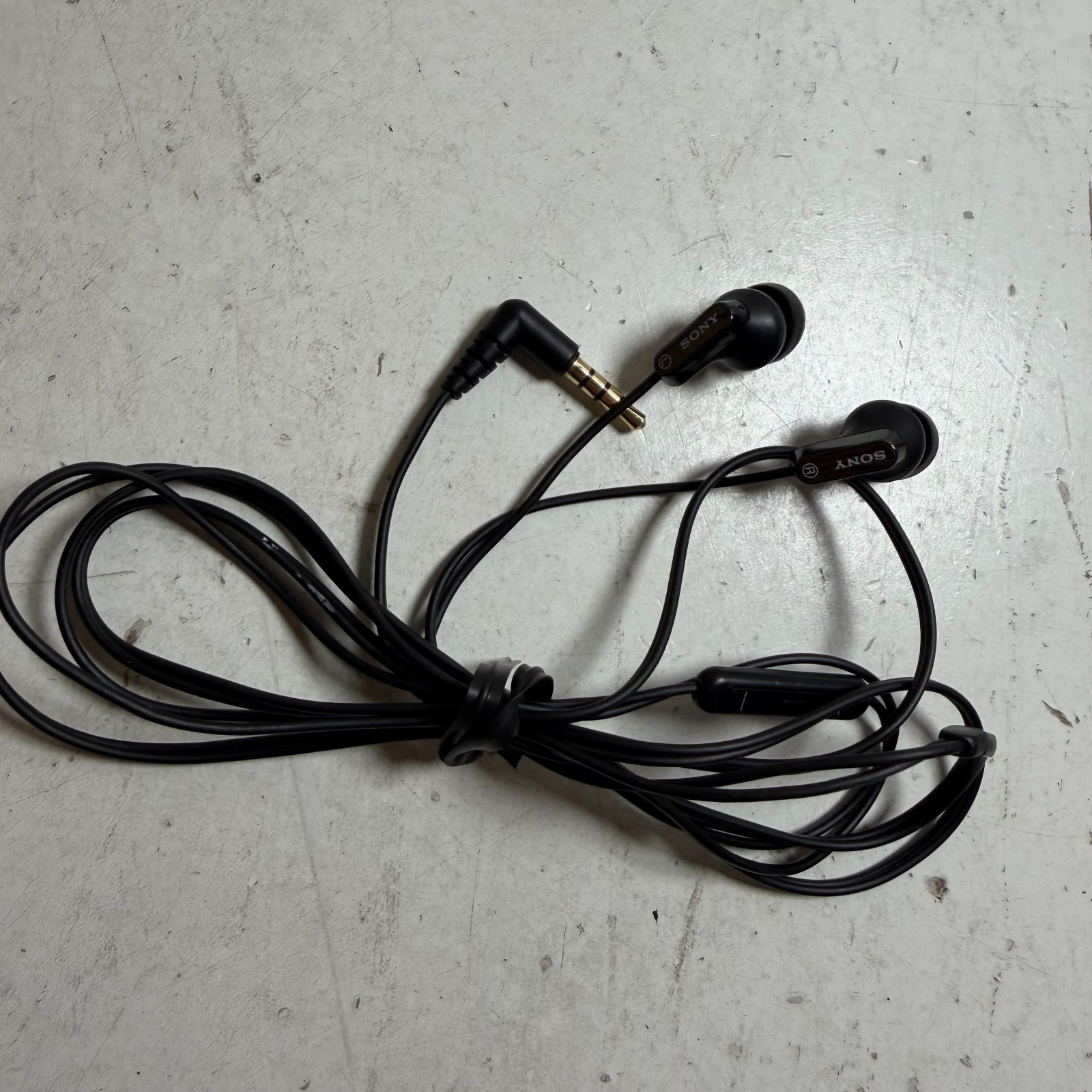 Sony MDR-EX38 Black 3.5mm Jack 16 Ohm Stereo Lightweight Wired Earbud Headphones