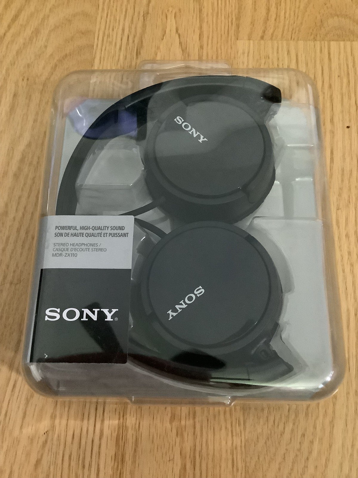 Sony MDR-ZX110 Premium Sound Headphones Lightweight Black New