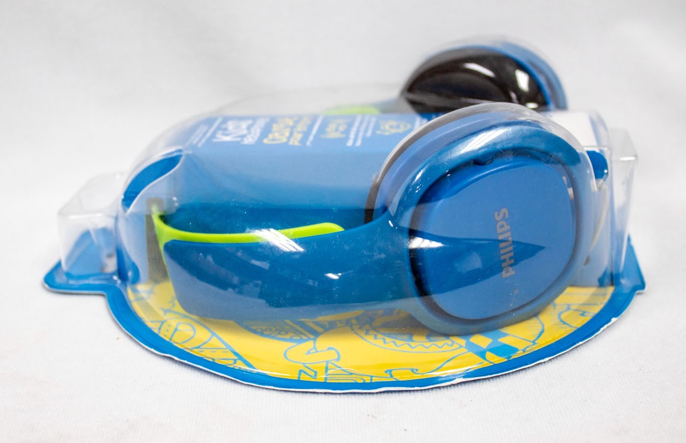 PHILIPS Kids wired Headphones Comfortable & Safe Listening Blue & Green