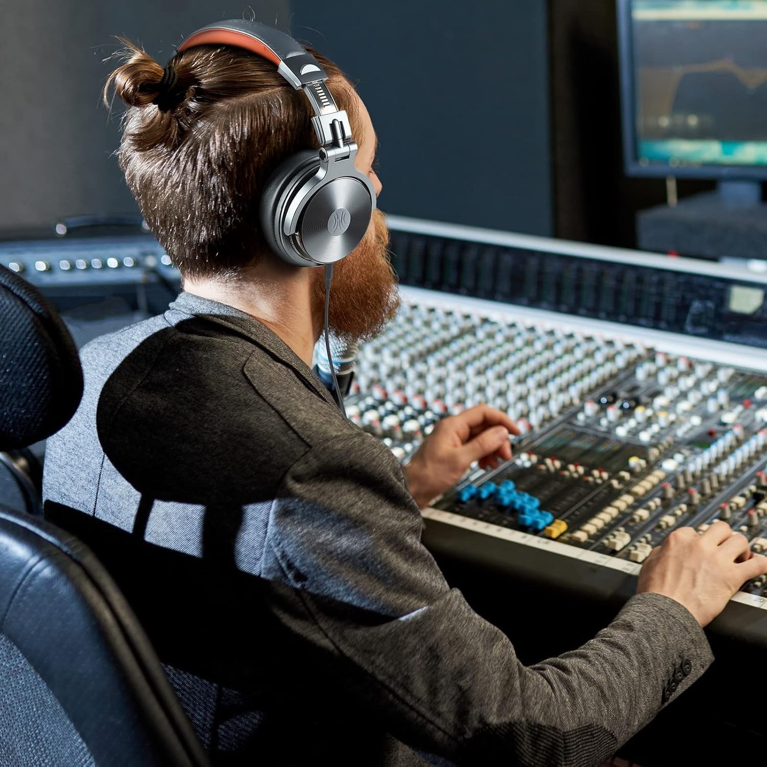 OneOdio Pro-50 Over Ear Headphones for Studio Monitoring & Mixing (Metallic Blue