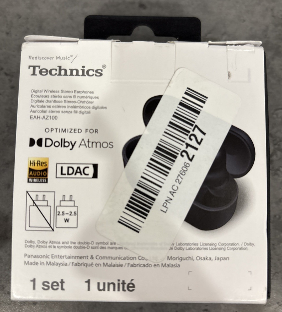 Technics EAH-AZ100-K Wireless Earphones Black Magnetic Fluid High Resolution!!