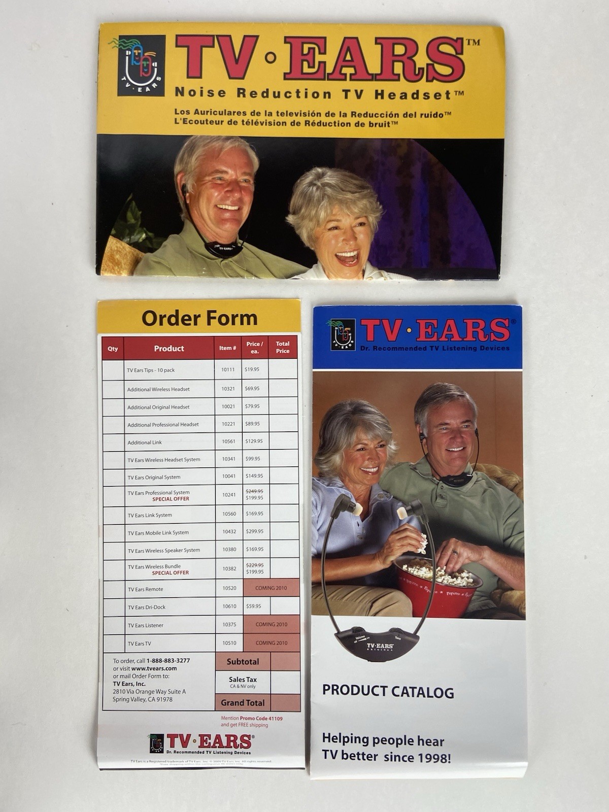 TV Ears Digital Wireless Headphones, Charging Base, Manuals, Cables, Headset
