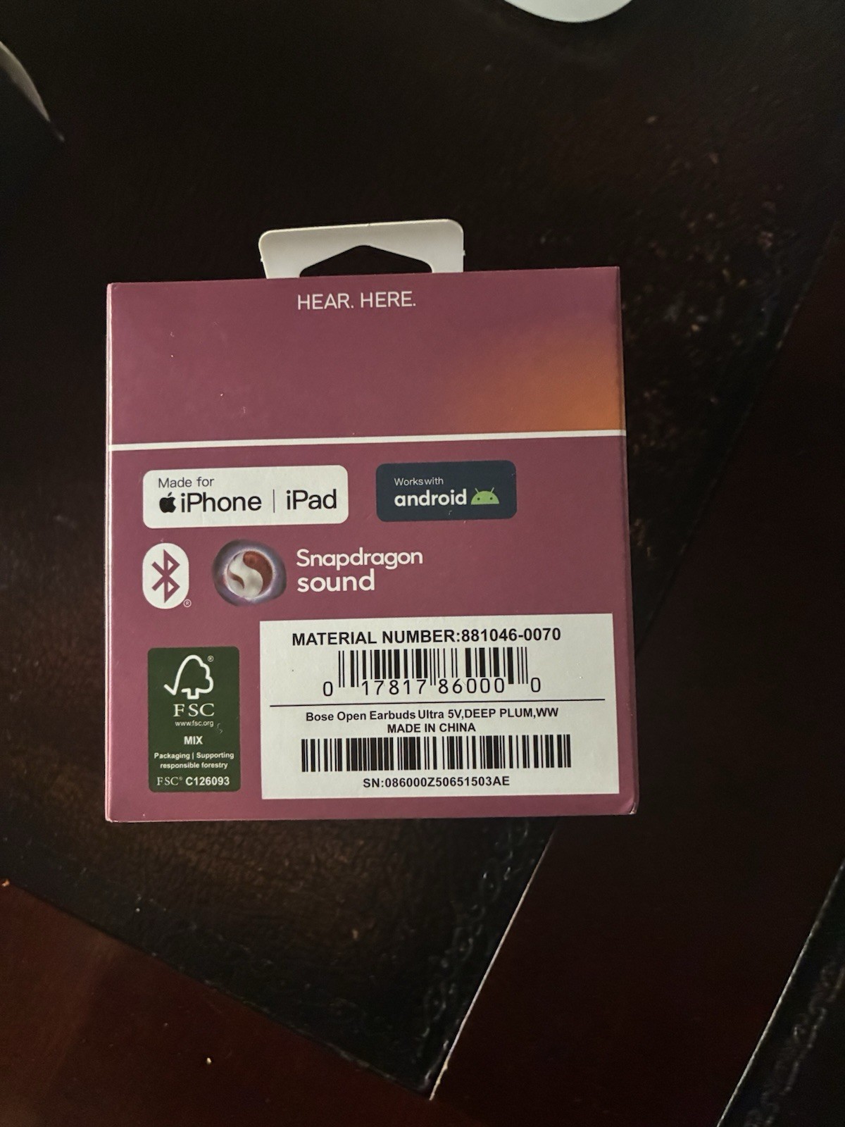 Bose Ultra Open Earbuds LE Earphones Bluetooth Deep Plum Tested From Japan　New