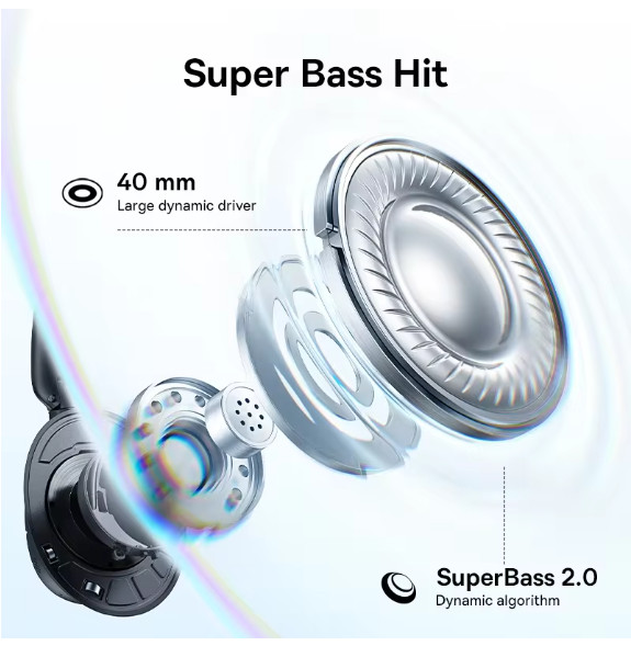 Baseus Bass BH1 NC Lite ANC Wireless Headphones 95% Noise Cancelling