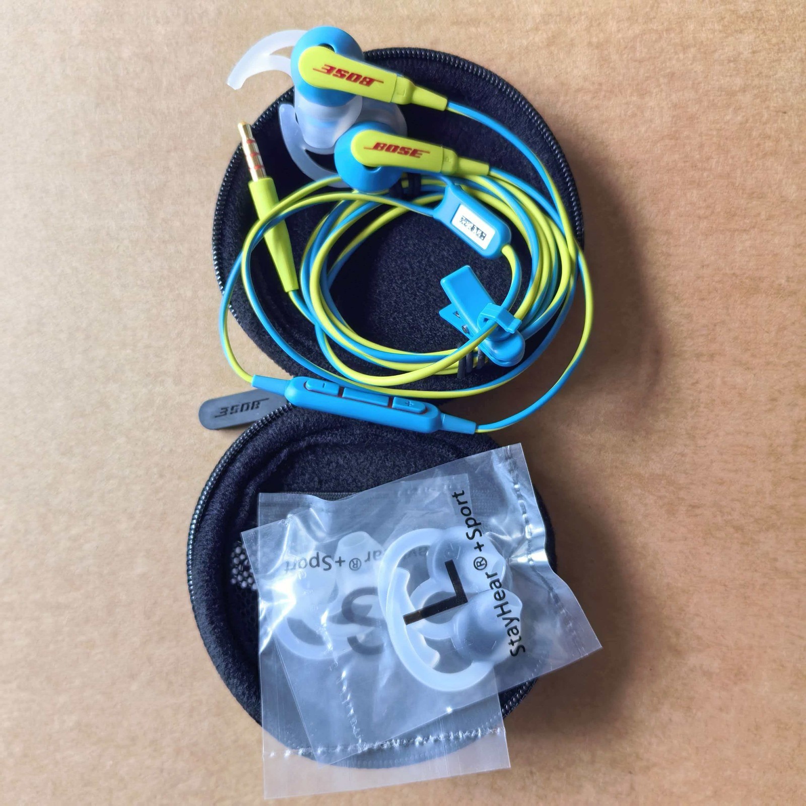 Bose SoundSport In-Ear Headsets Earphones 3.5mm Jack Wired Blue Color-Yellow